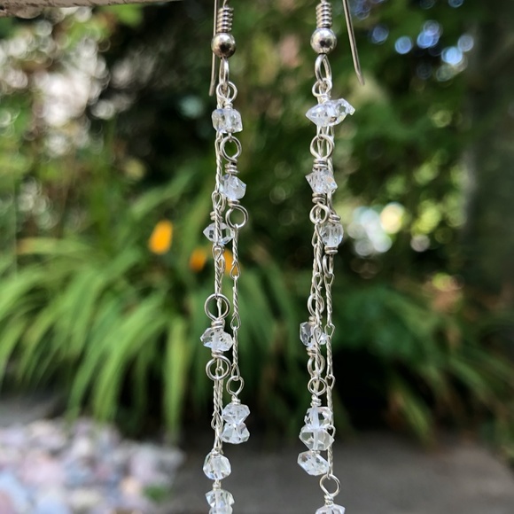 Silver, Quartz earrings - Picture 3 of 6